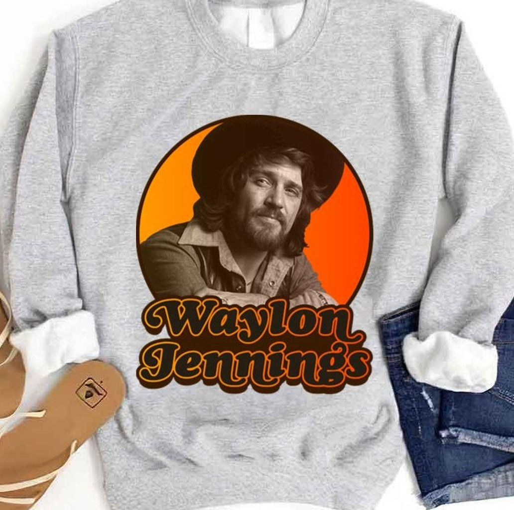 Retro Waylon Jennings Unisex Sweatshirt