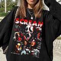Scream Movie Characters Crewneck Sweatshirt, Ghostface Halloween Shirt