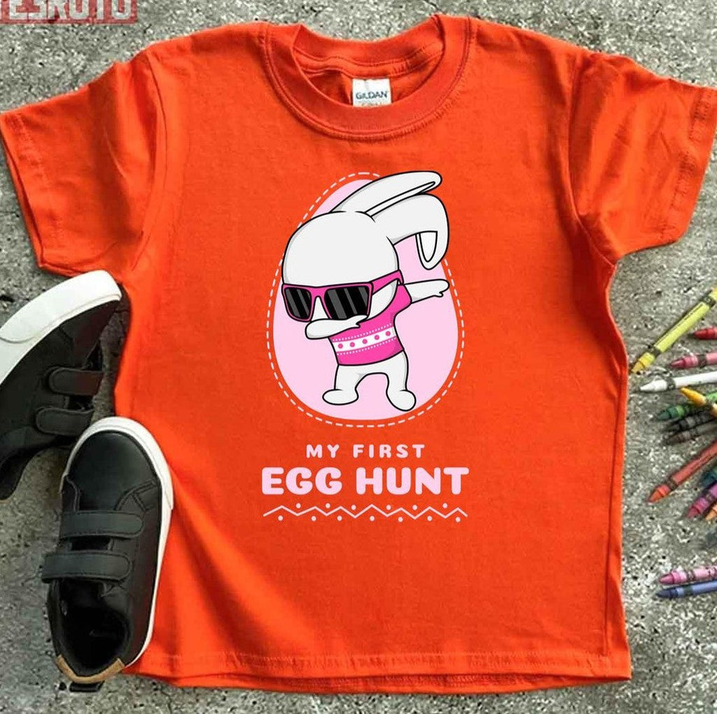 My First Egg Hunt Easter Egg Hunt Pink Kid T-Shirt
