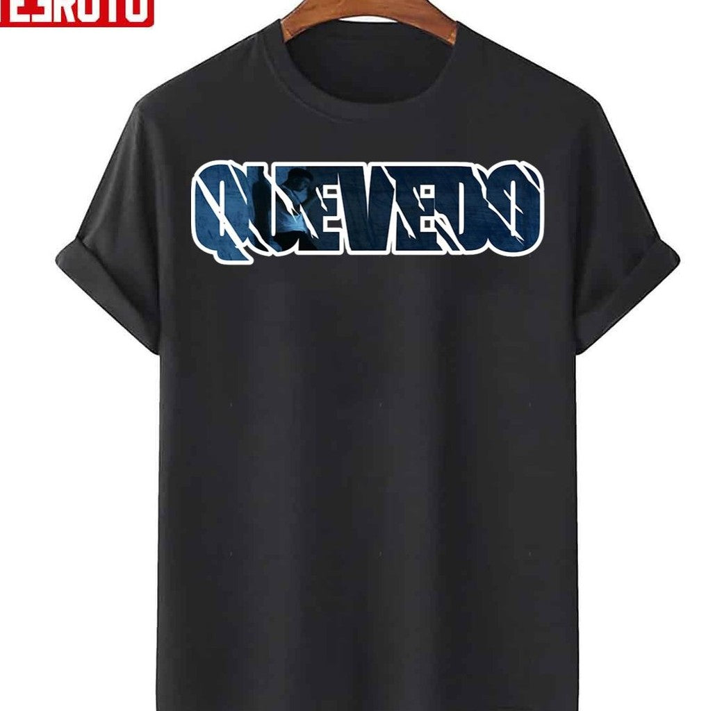 Quevedo Logo Black And Navy Unisex T-Shirt