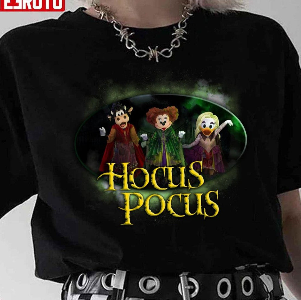 Sanderson Sisters Minnie Daisy Clarabelle Halloween Hocus Pocus Unisex T-Shirt