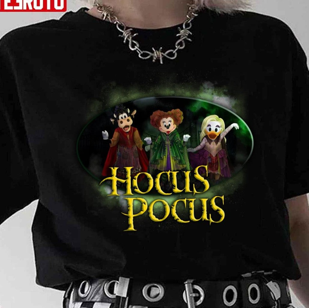 Sanderson Sisters Minnie Daisy Clarabelle Halloween Hocus Pocus Unisex T-Shirt