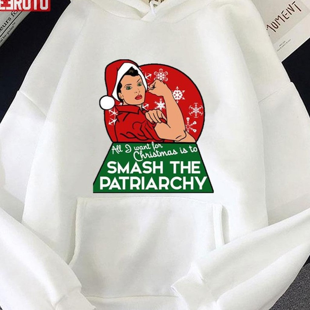 Smash The Patriarchy Christmas Approaching Unisex Sweatshirt