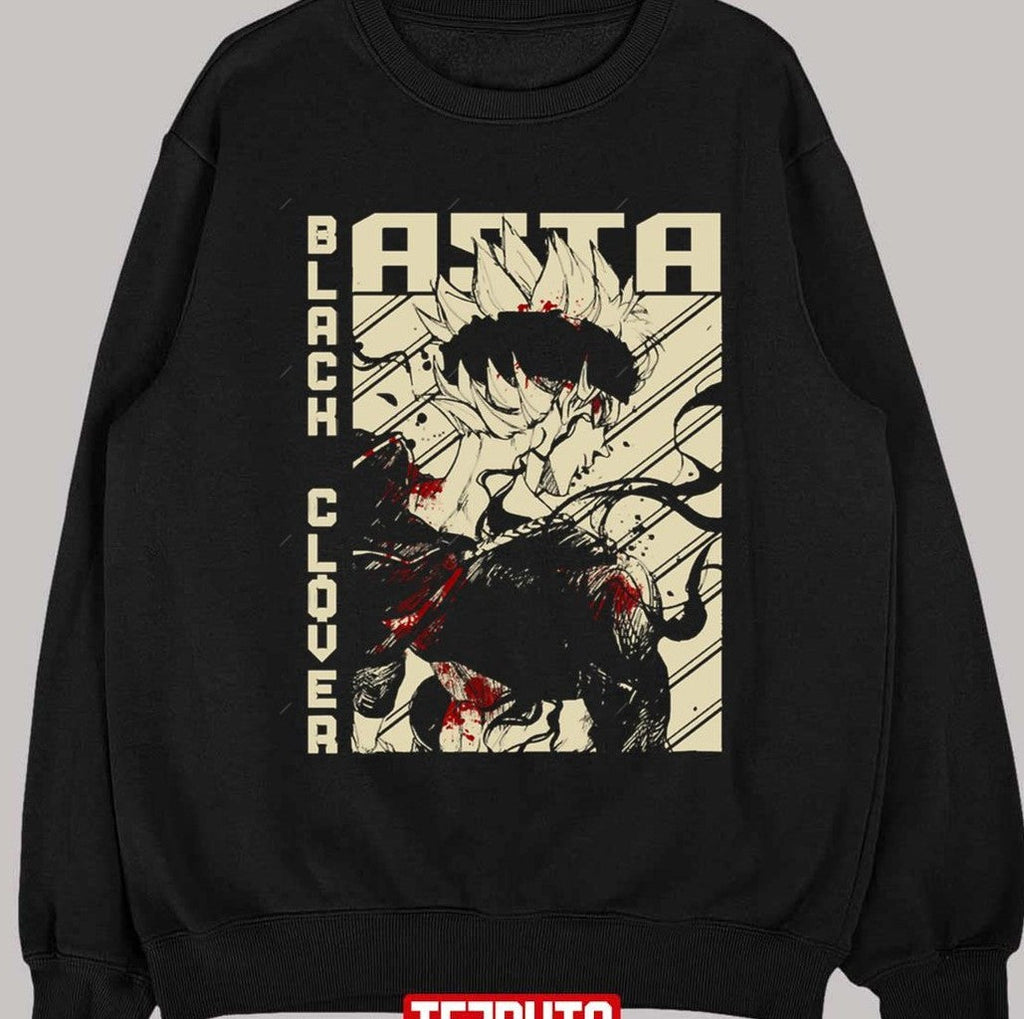 Asta Anime Black Burakku Kurōbā Anime Grunge Border Black Clover Unisex T-Shirt