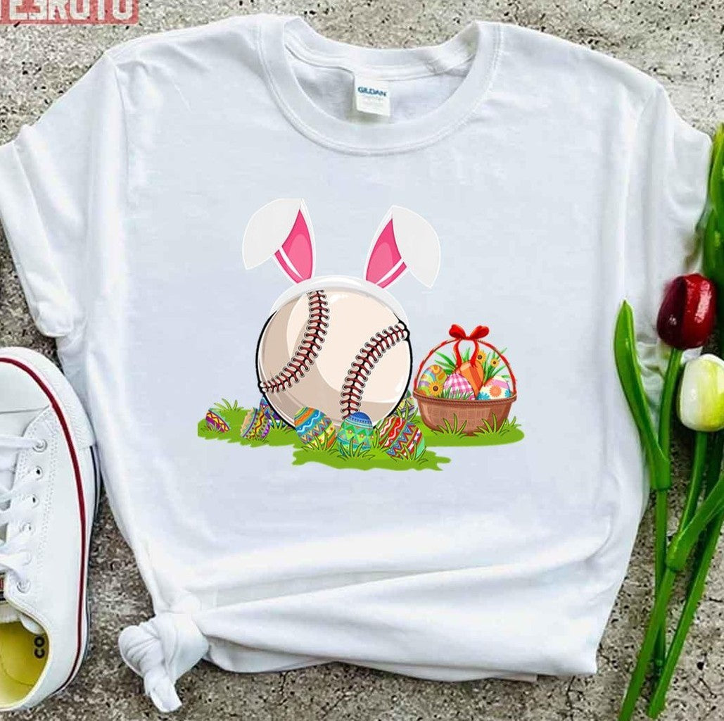Baseball Happy Easter Bunny Baseball Unisex T-shirt