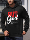 Unisex Men's Regular Fit Letter Print Hoodie Essentials for Spring & Fall, Drawstring Pocket Sweatshirt for Casual Wear, Men's ClothingÂ 