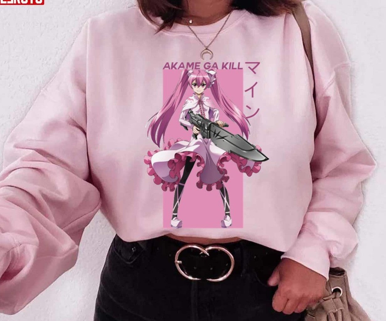Pink Akame Ga Kill Anime Unisex Sweatshirt