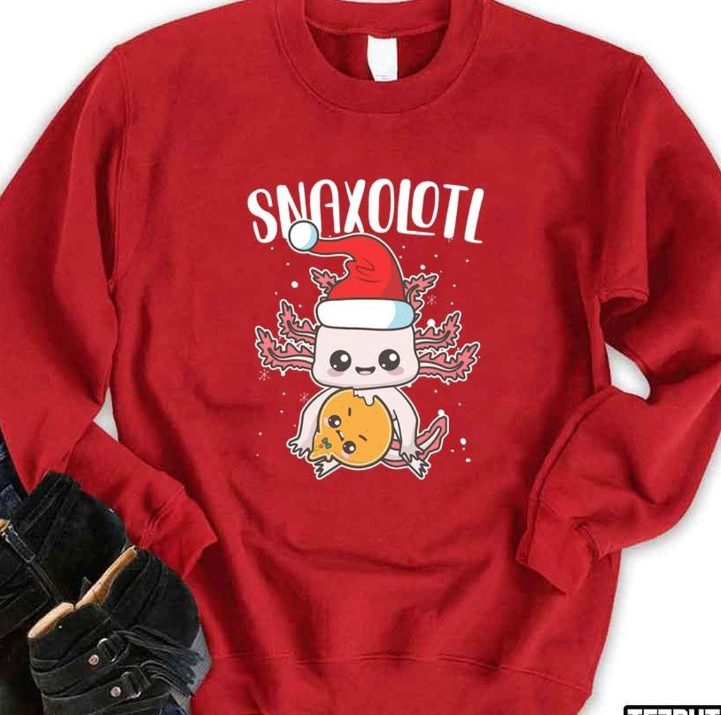 Snaxolotl Christmas Axolotl Sweatshirt