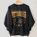 Pittsburgh Football Sweatshirt, Pittsburgh Shirt Retro Style 90s Vintage Unisex Crewneck, Graphic Tee Gift For Football Fan Sport