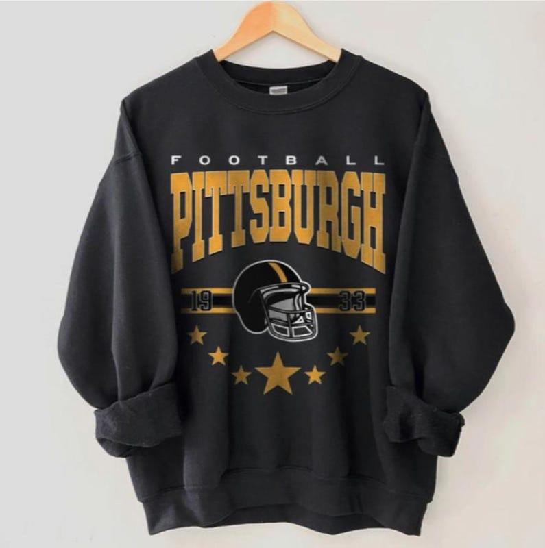 Pittsburgh Football Sweatshirt, Pittsburgh Shirt Retro Style 90s Vintage Unisex Crewneck, Graphic Tee Gift For Football Fan Sport