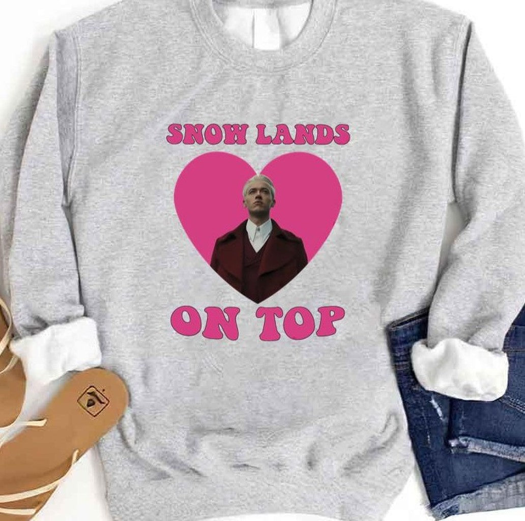 Snow Lands On Top Coriolanus Snow Tom Blyth President The Hunger Games Unisex Sweatshirt