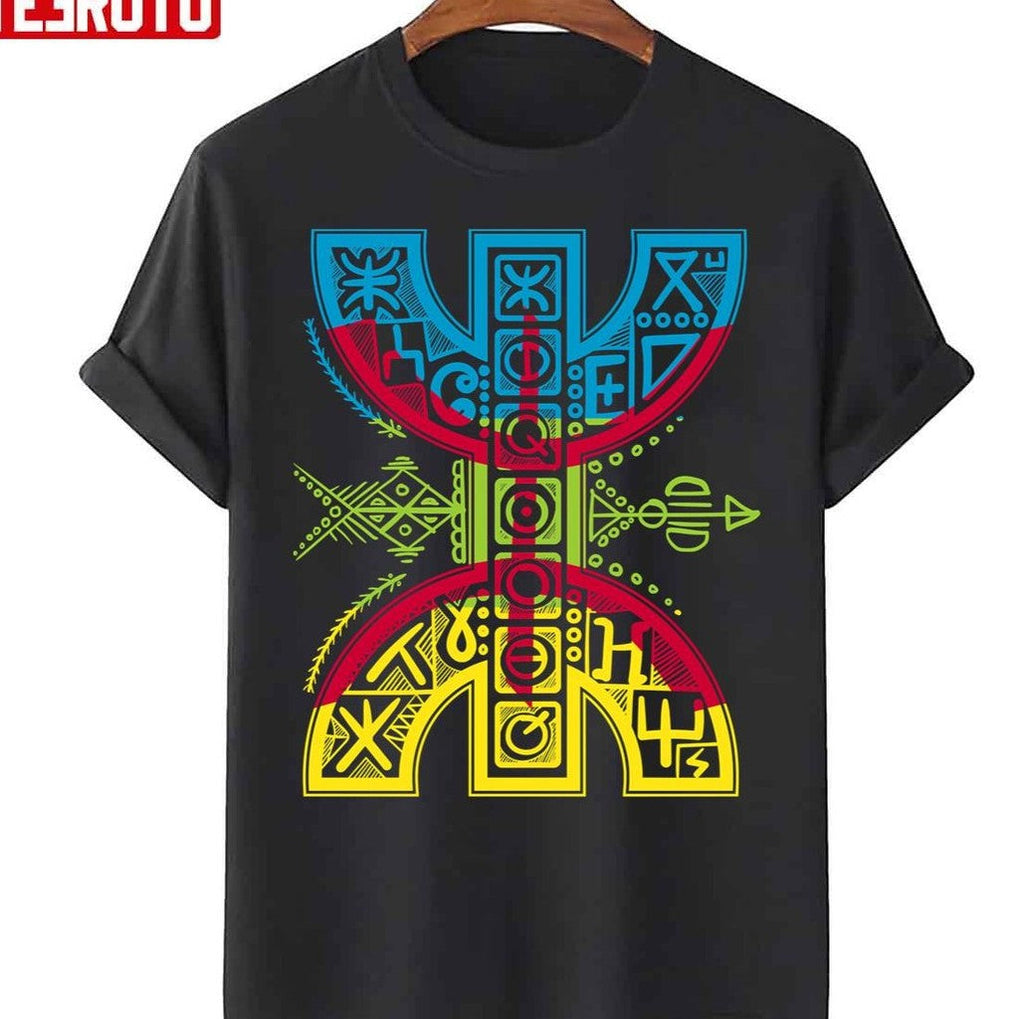 Berber Flag With Yaz Amazigh Symbol! Proud Tamazight People Unisex T-Shirt