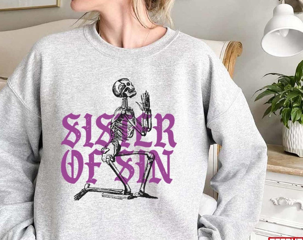 Sister Of Sin Skull Unisex T-Shirt