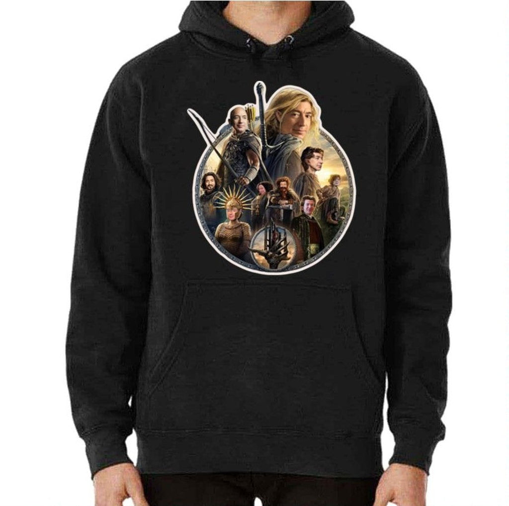 Rings Of Bezos Funny Rings Of Power Parody Unisex Sweatshirt