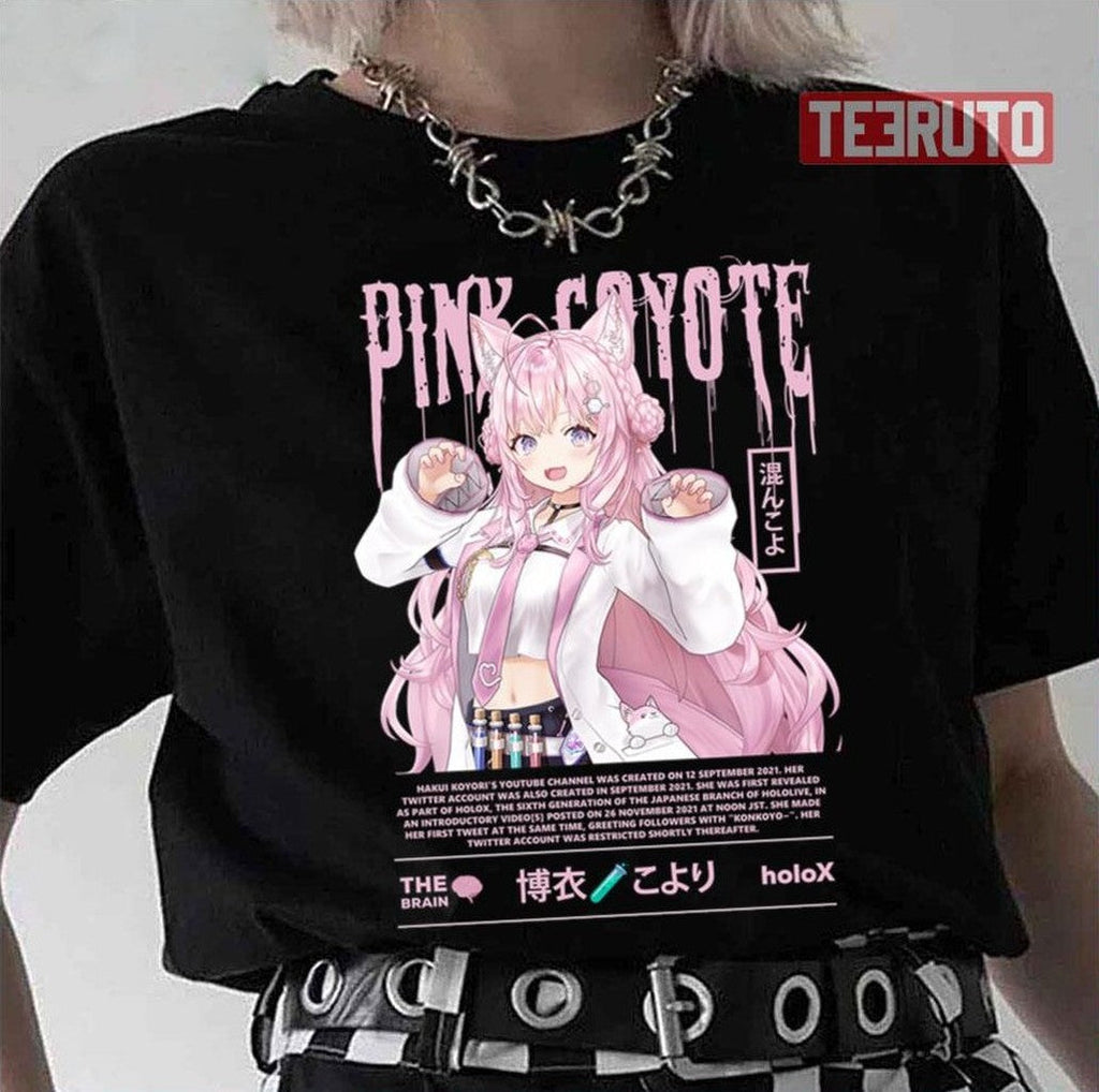 Pink Coyote Hololive Hakui Koyori Unisex T-Shirt