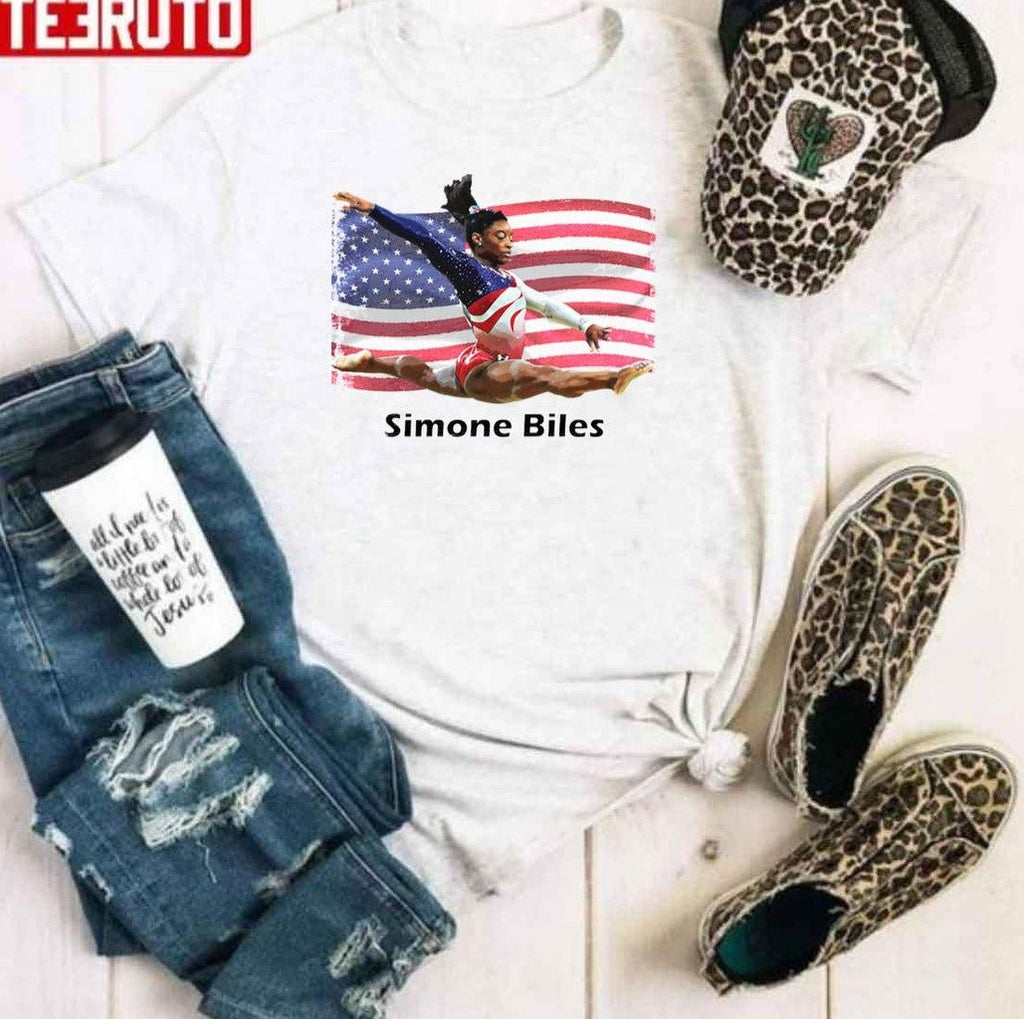 Simone Biles American Flag Unisex Hoodie