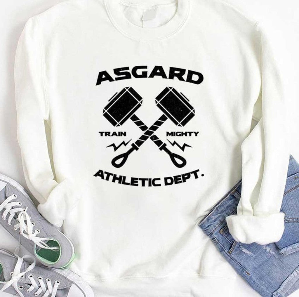 Asgard Athletic Dept Train Mighty Hammer Thor Vintage Unisex T-shirt