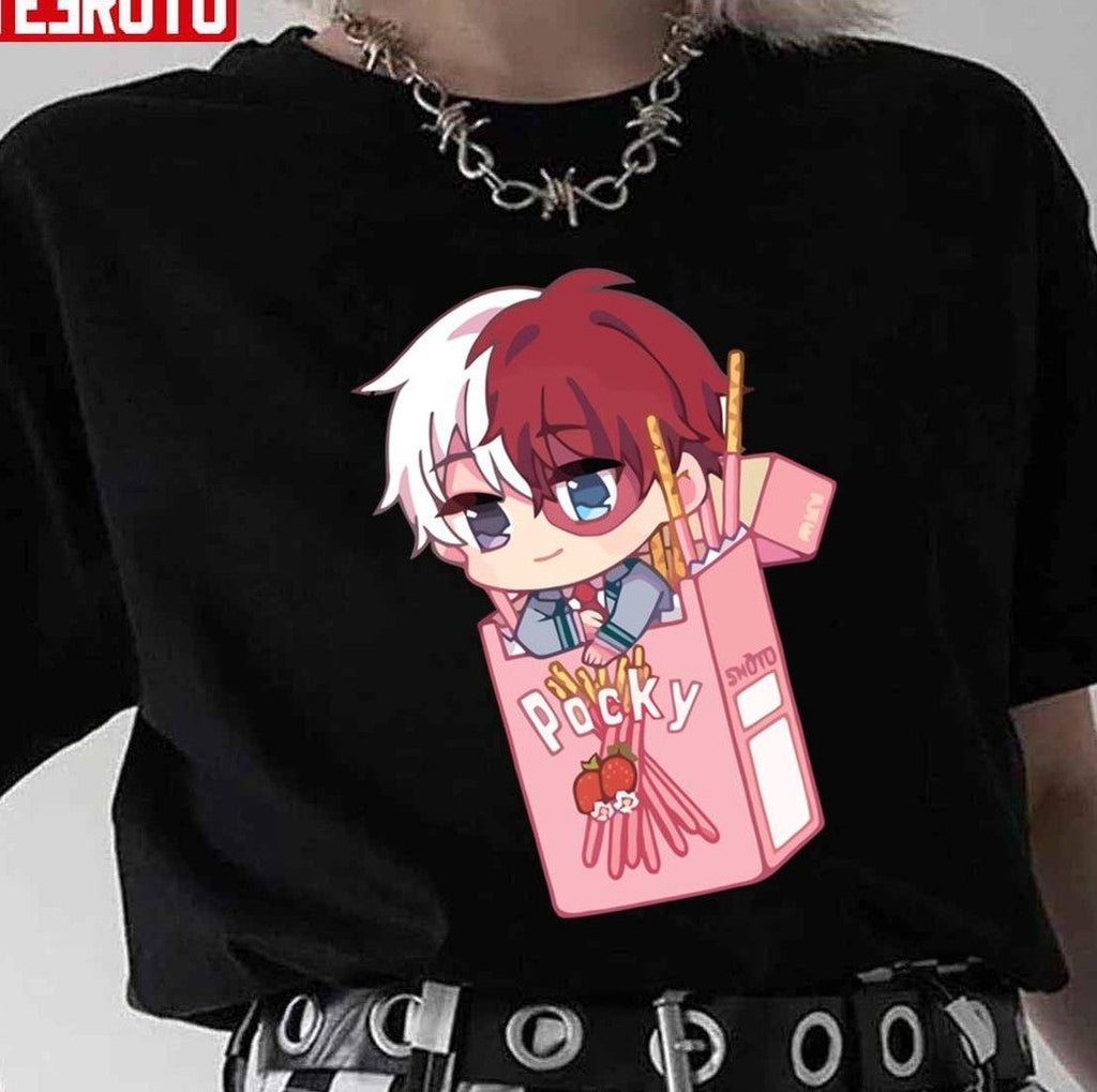 Pock Snack Time Cute Hero Shoto Todoroki Unisex T-Shirt