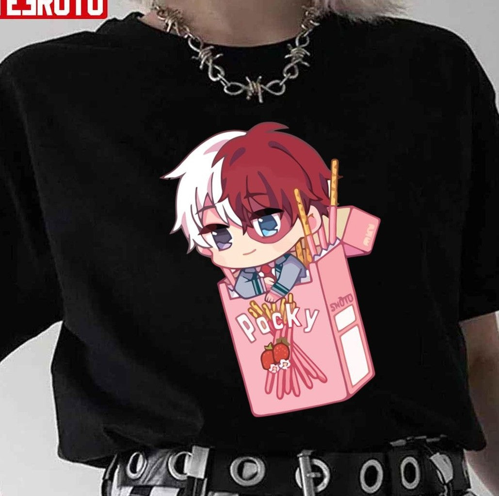 Pock Snack Time Cute Hero Shoto Todoroki Unisex T-Shirt