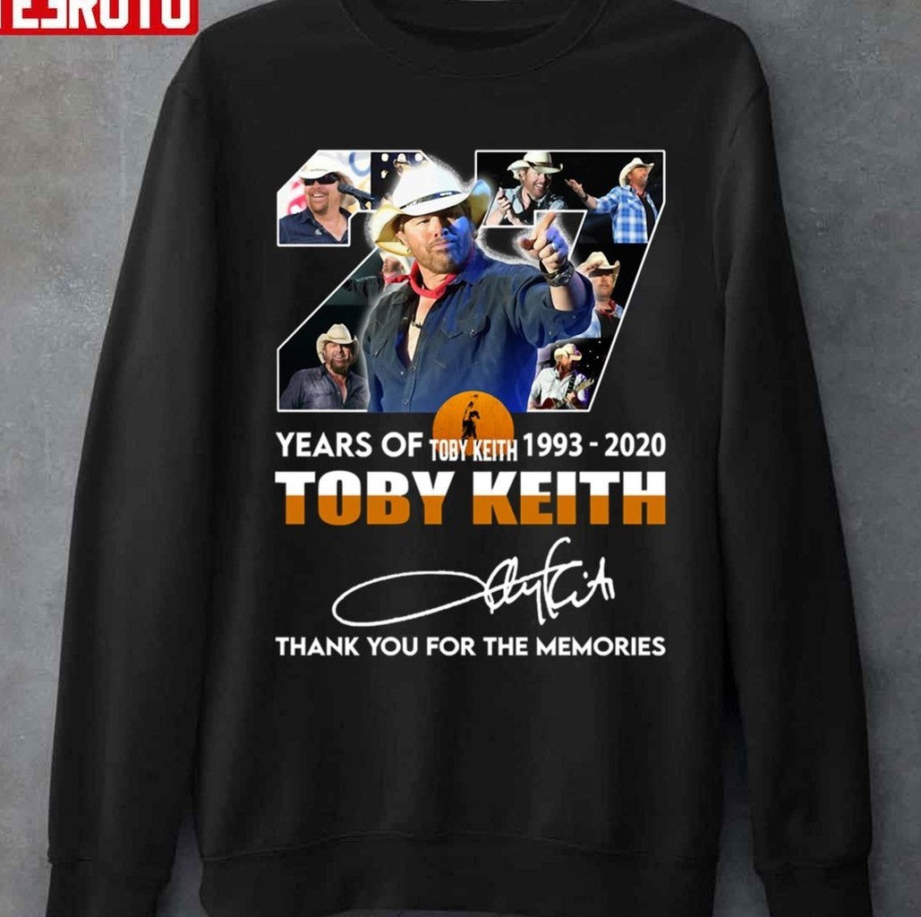 27 Years Of Toby Keith 1993-2020 Unisex T-shirt