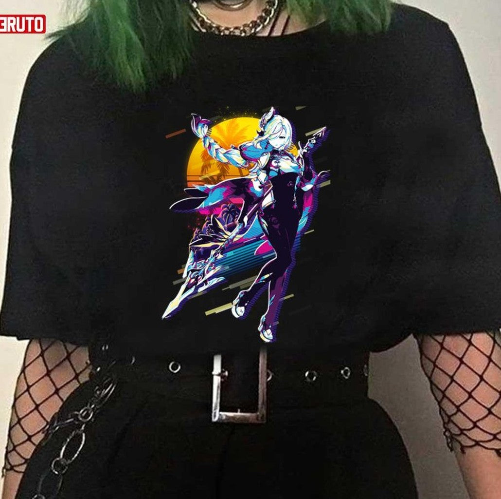 Shenhe Genshin Impact 80s Retro Unisex T-shirt