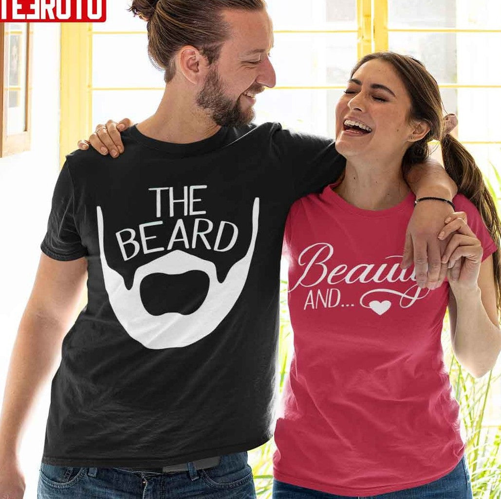 Beauty And The Beard Couple Matching Valentine's Day T-Shirt