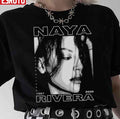 Naya Rivera Chromatic Art Black And White Unisex T-Shirt