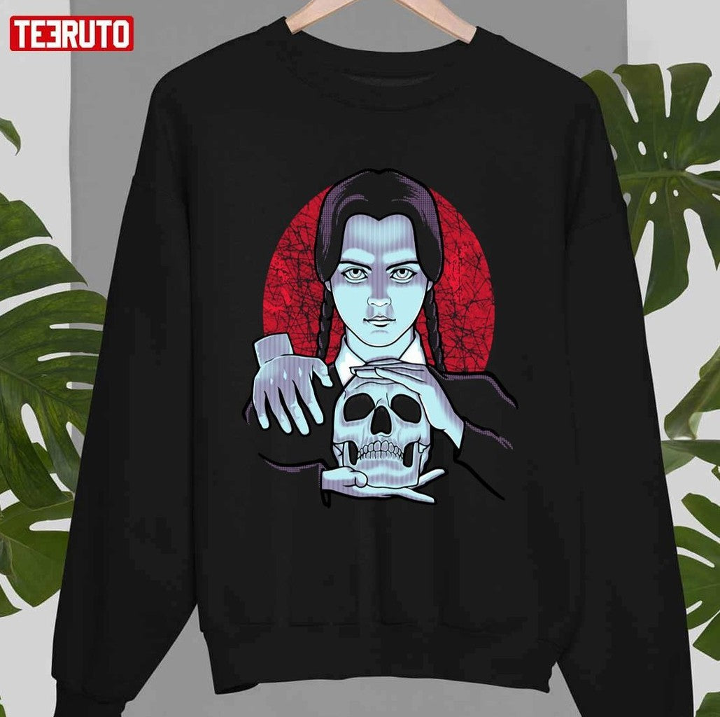 Skull The Addams Family Vintage Art Unisex T-Shirt