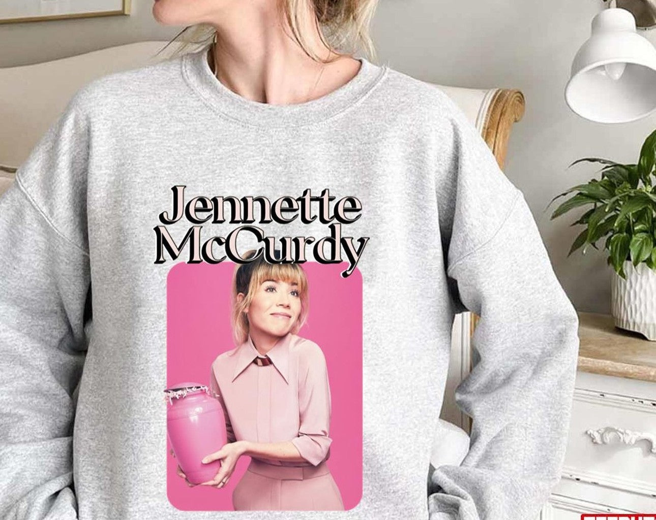 Pink Jennette Mccurdy Design Unisex Sweatshirt