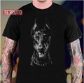 Black And White Doberman Unisex T-Shirt