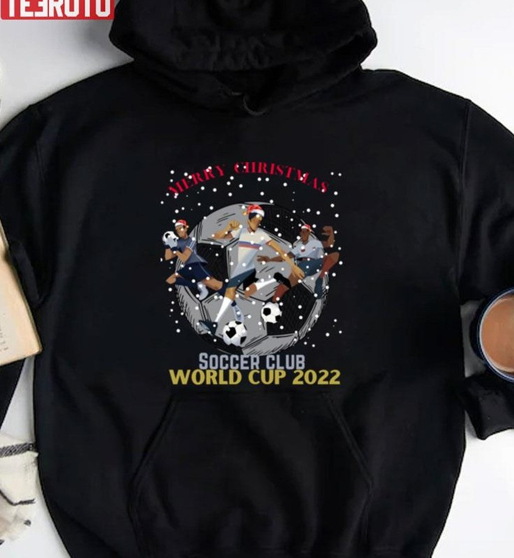 Soccer World Cup 2022 On Christmas Qatar Unisex Sweatshirt