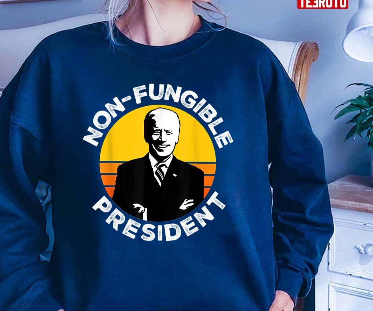 Nft Crypto Nonfungible President Joe Biden Vintage Unisex T-Shirt