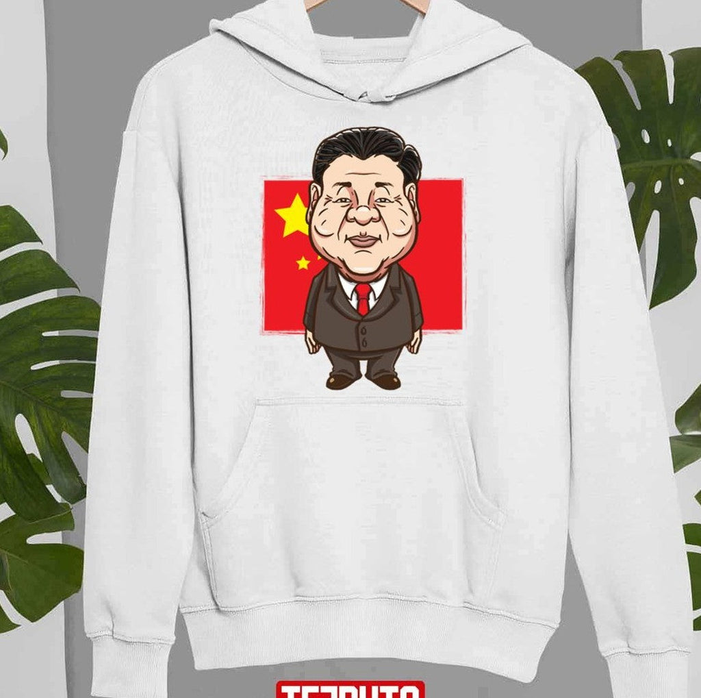 Politics Xi Jinping Portrait China Flag Unisex Sweatshirt
