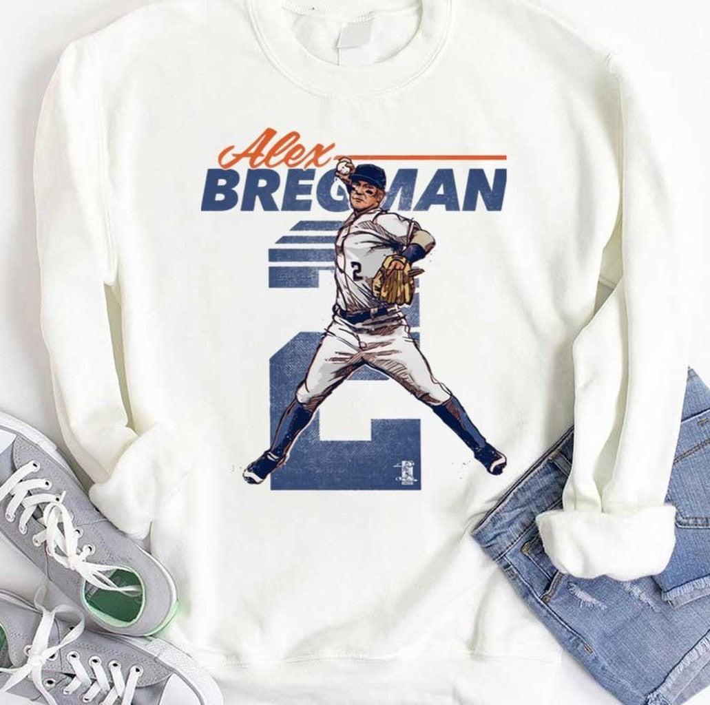 Baseball Illustration Astros Alex Bregman Unisex Hoodie
