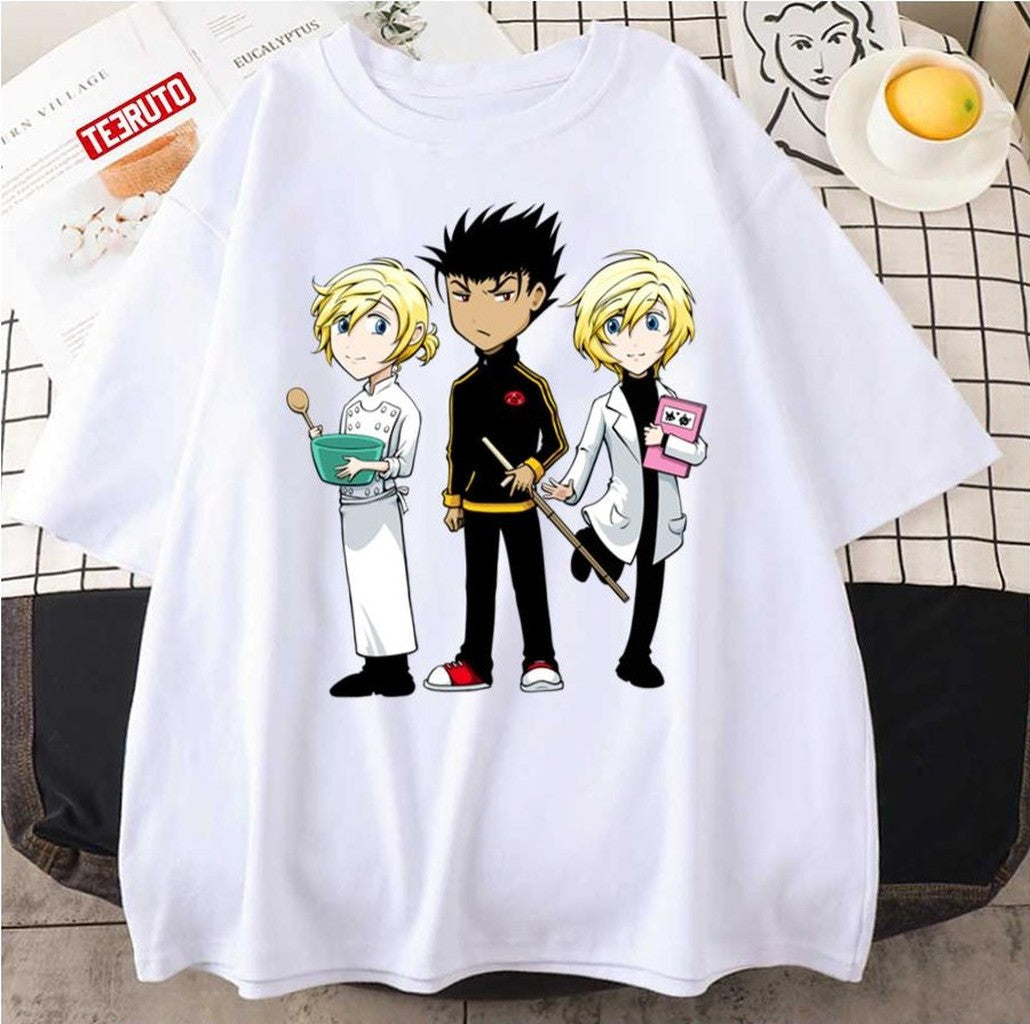 Shiritsu Horitsuba Gakuen Yuui Kurogane And Fai Sensei Tsubasa Reservoir Chronicle Trc Unisex T-Shirt