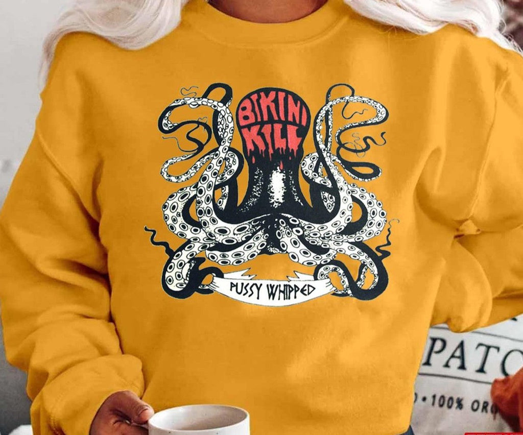 Pussy Whipped Bikini Kill Octopus Design Unisex T-Shirt