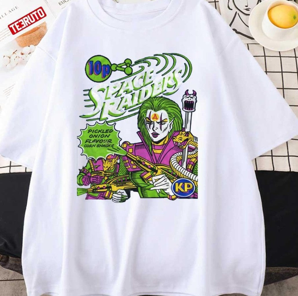Space Raiders Pickled Onion Flavour Corn Snacks Unisex T-shirt