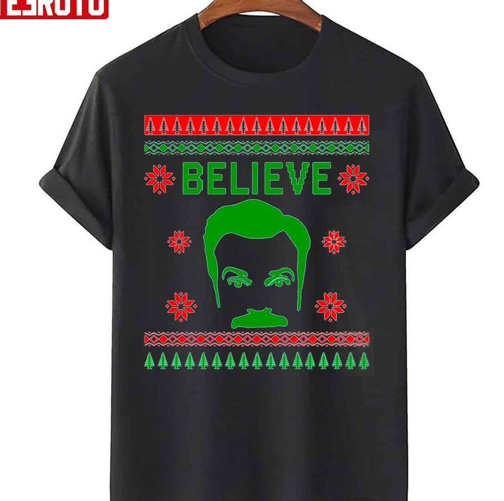 Ted Lasso Believe Ugly Christmas Unisex T-Shirt