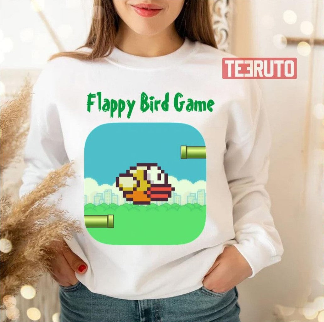 Pixel Art Flappy Bird Game Unisex Sweatshirt