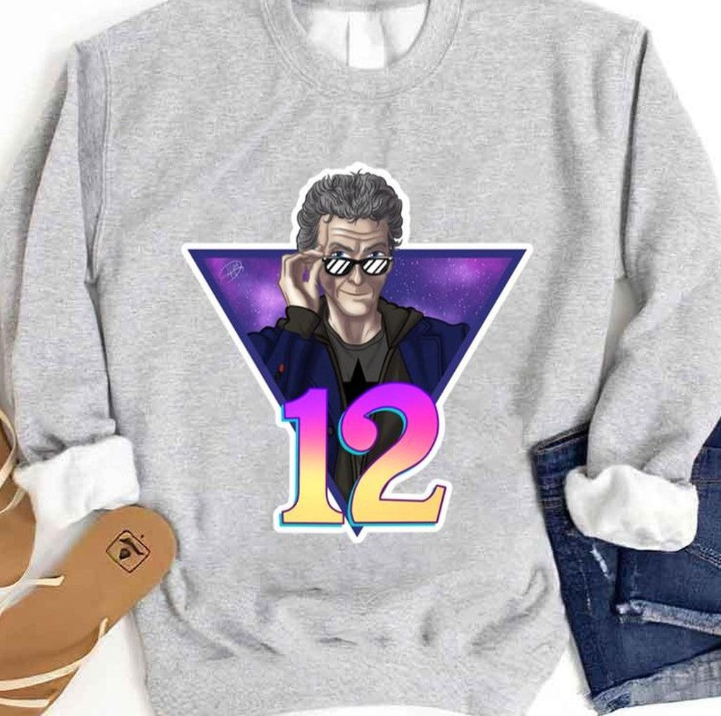 Retro Doctor Who 12th Doctor Art Unisex Sweatshirt
