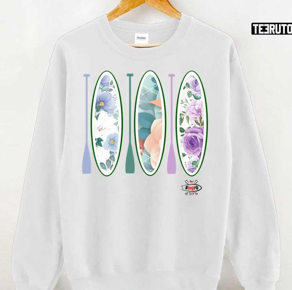 Paddle Board Sup Flower Garden Unisex T-Shirt
