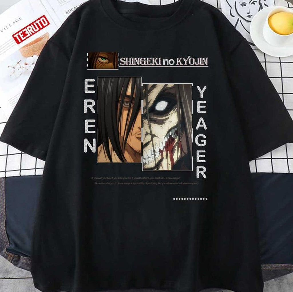 Shingeki No Kyojin Eren Yeager Artwork Unisex T-Shirt