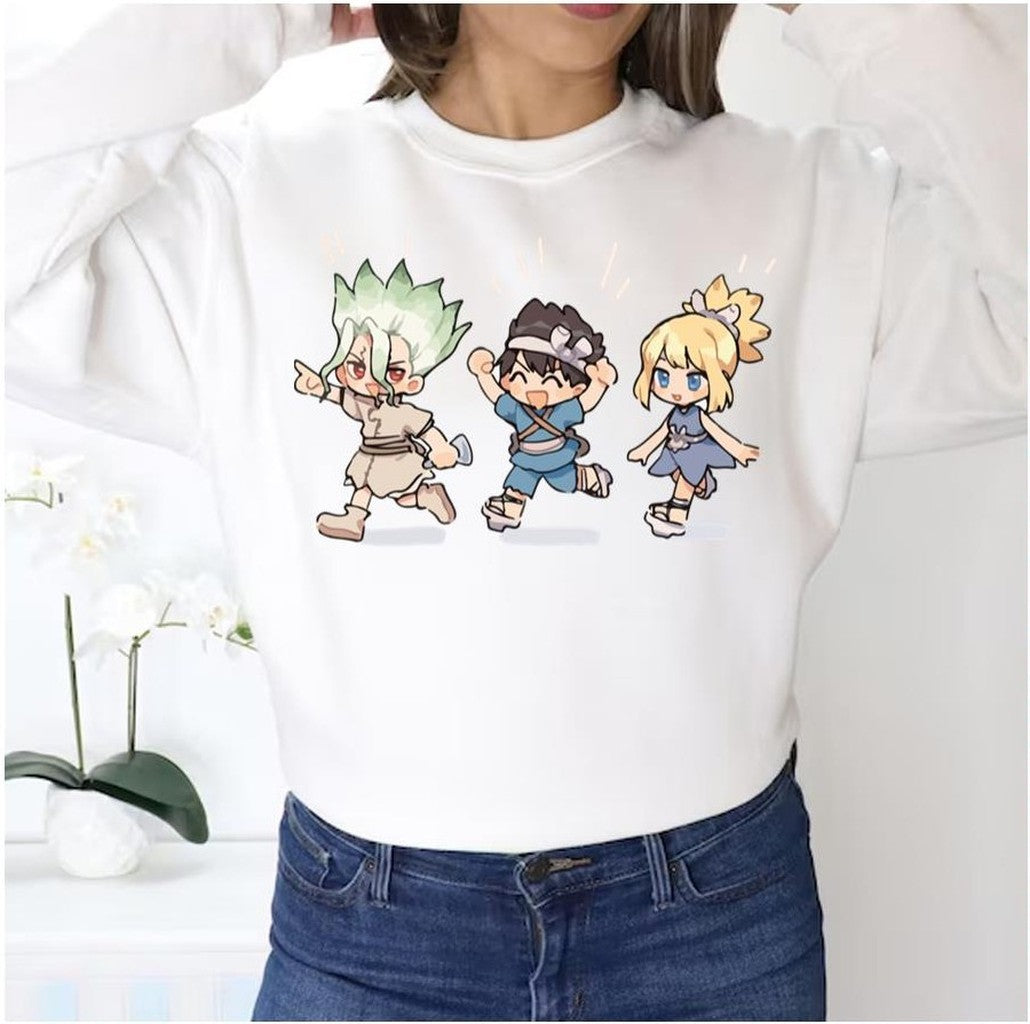 Ruri Chrome Senku Ishigami Chibi Dr Stone C Unisex Sweatshirt