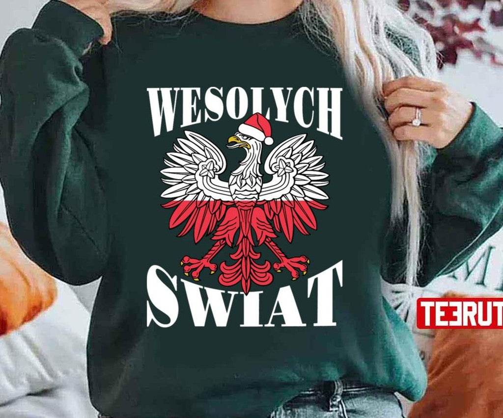 Polish Christmas Wesolych Swiat Vintage Unisex Sweatshirt
