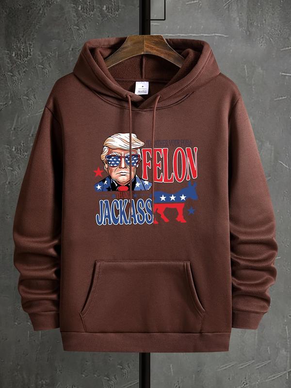 Men's Letter Graphic Print Drop Shoulder Hoodie, Casual Drawstring Pocket Sweatshirt, Daily Outdoor Men's Fashion for Spring & FallÂ 