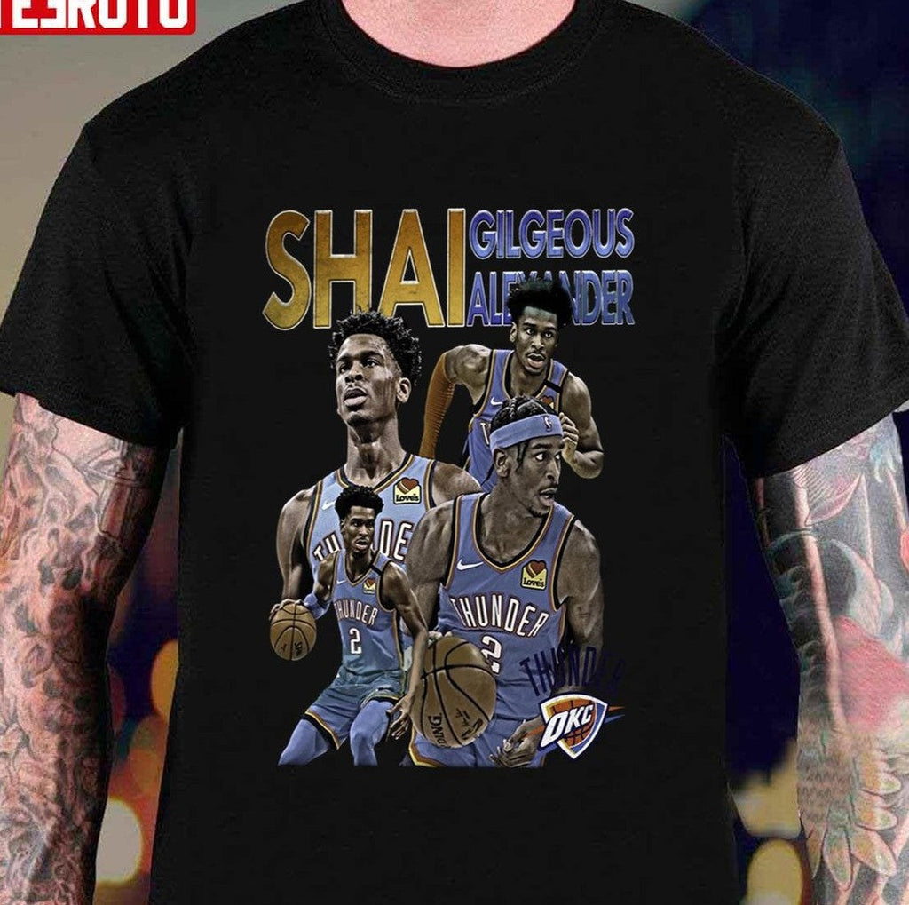 Shai Gilgeous NBA Vintage Graphic Basketball Player Unisex T-Shirt