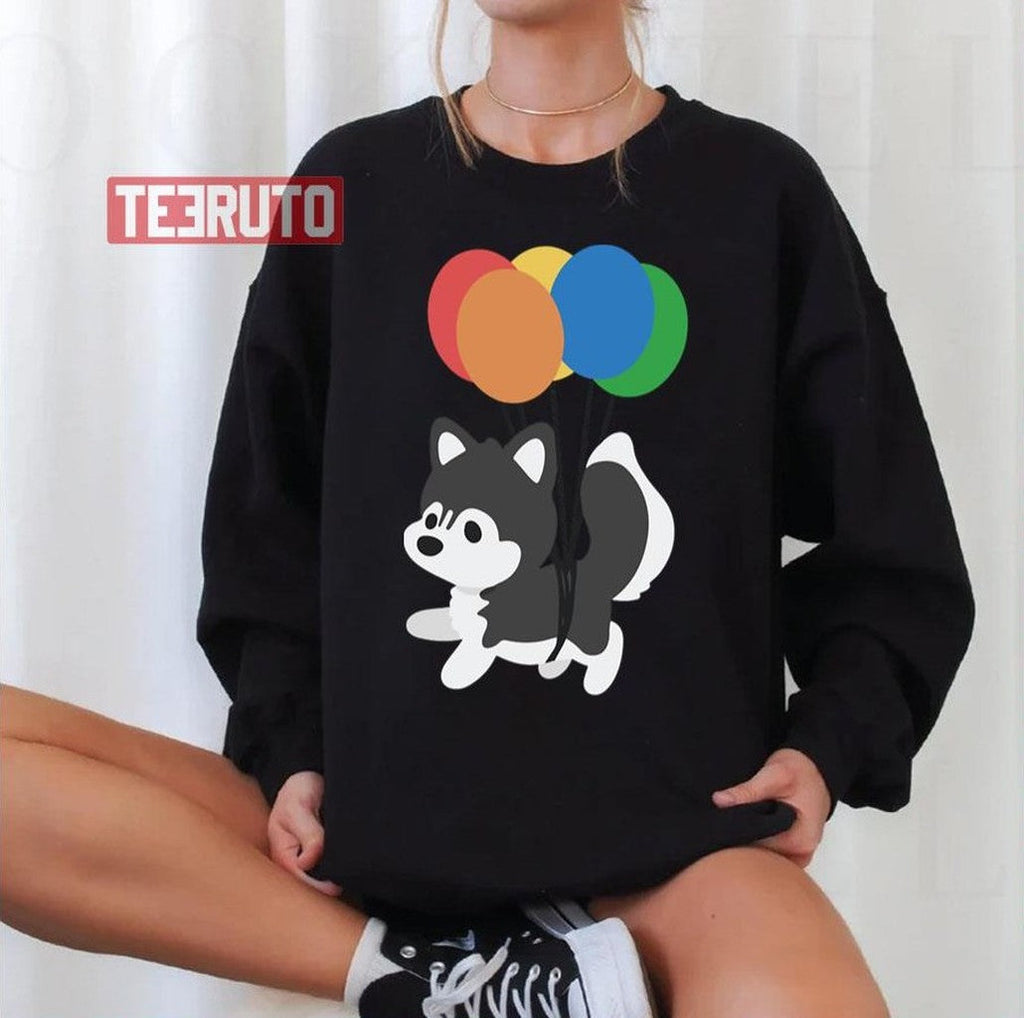 Balloon Husky Chibi Dog Unisex Sweatshirt