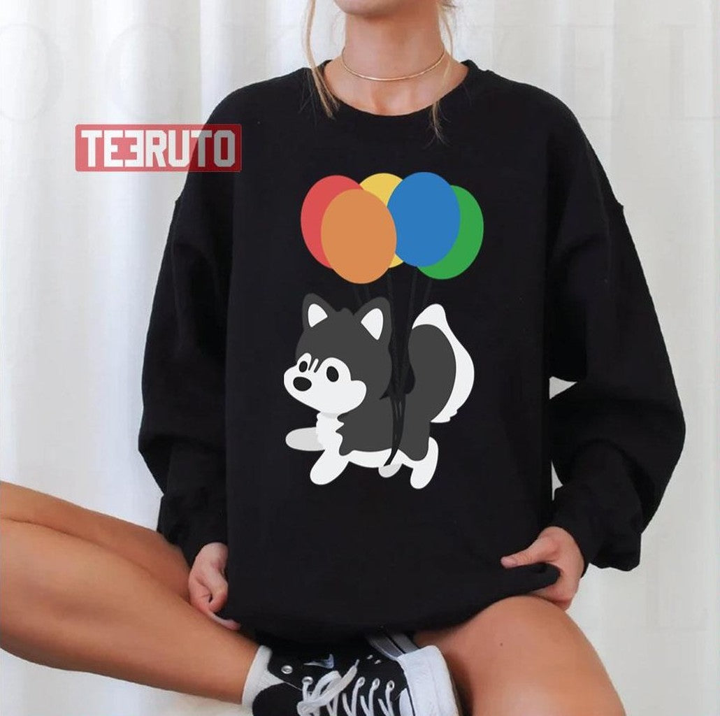 Balloon Husky Chibi Dog Unisex Sweatshirt