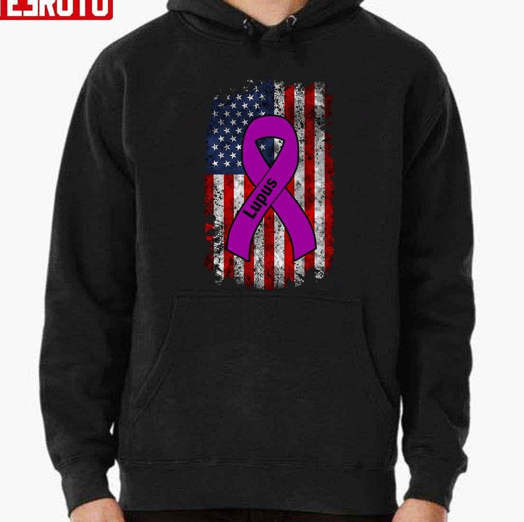 Ribbon Usa Flag National Lupus Awareness Day Unisex T-Shirt