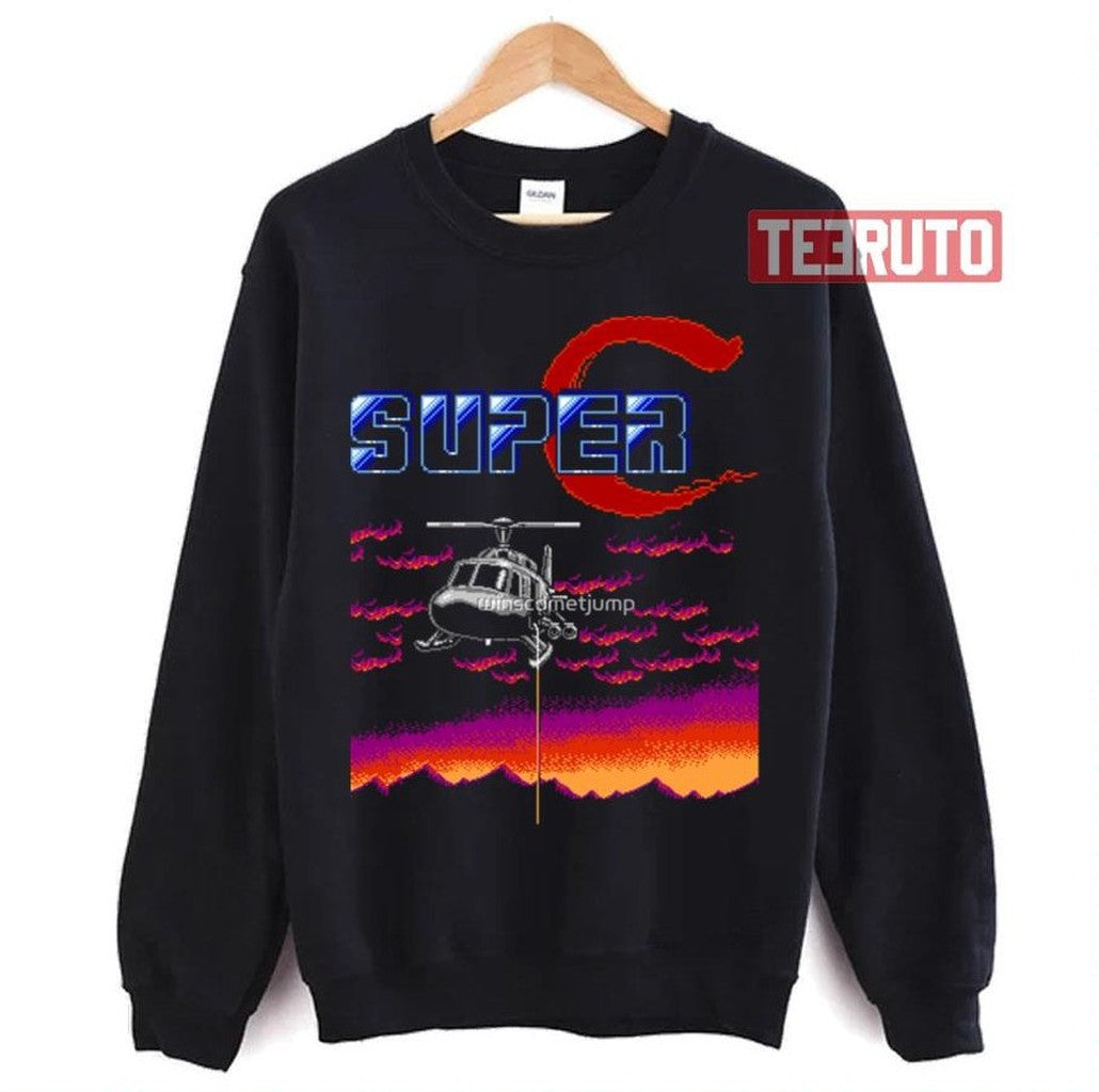 Super Contra Nes 90s Game Art Unisex Sweatshirt